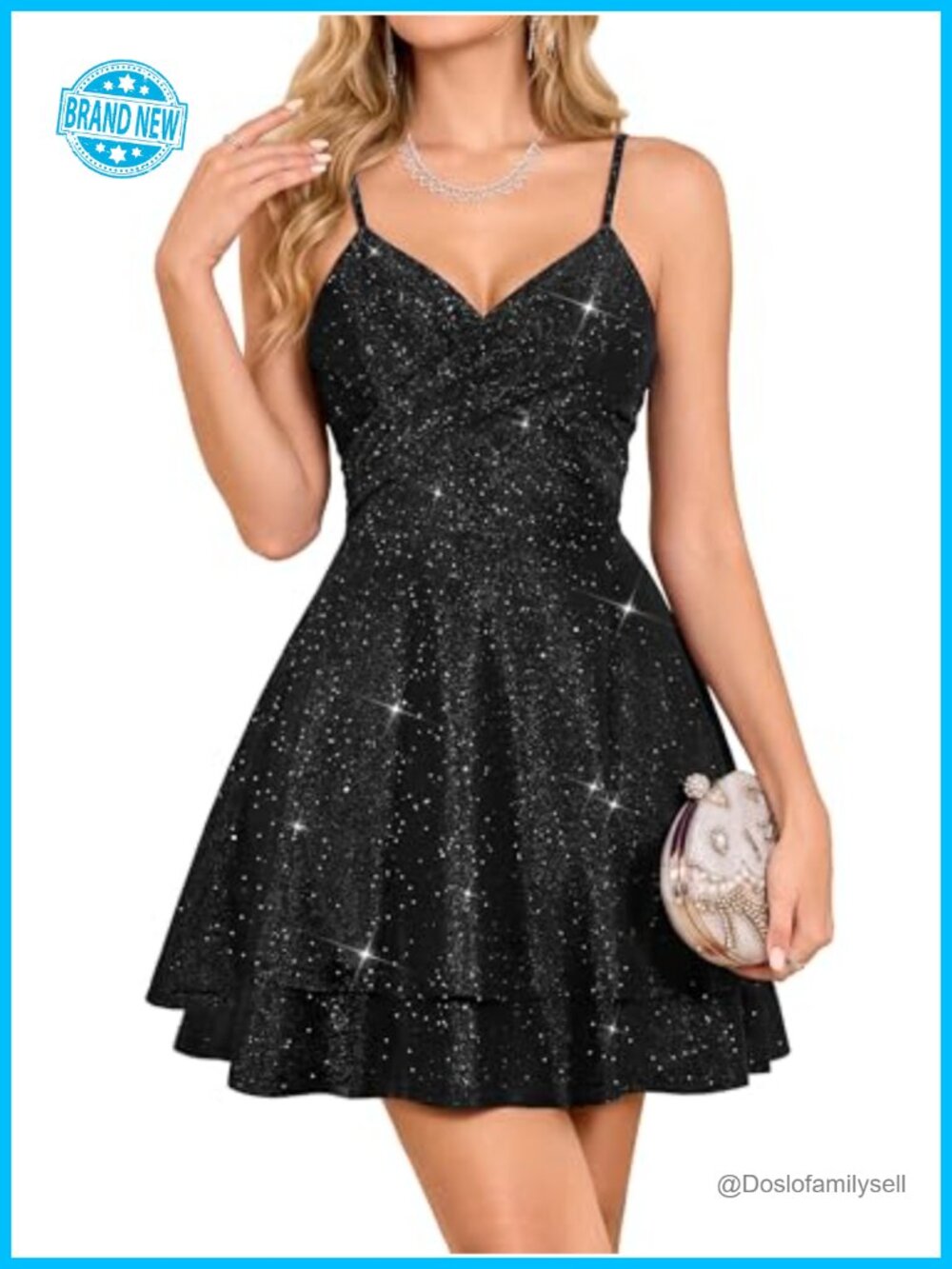 Sequin Sparkly Homecoming Prom Mini Dress Spaghetti Strap A-Line